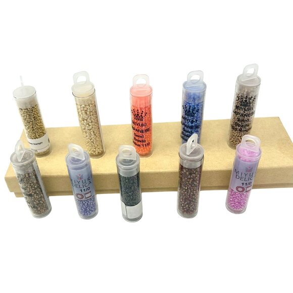 Ten Tubes - Miyuki Seed Beads -  Delica -  Various tiny sizes - Picture 1 of 6